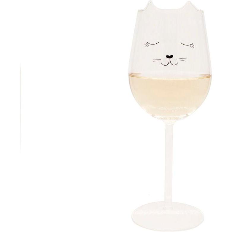 Winkee Cat Wine Glass - Wine glass, Weingläser, Transparent