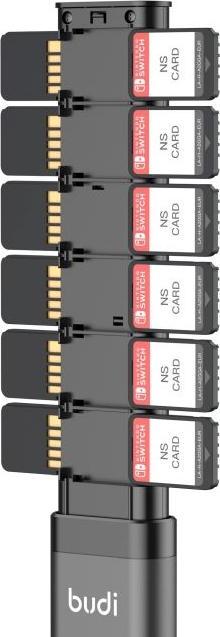 Actual product image Budi Game Card Stick für 12 Nintendo Switch Spiele, 10 microSD & 2 Nano-SIM-Karten (Switch, Switch 2, Switch Lite, Switch OLED)