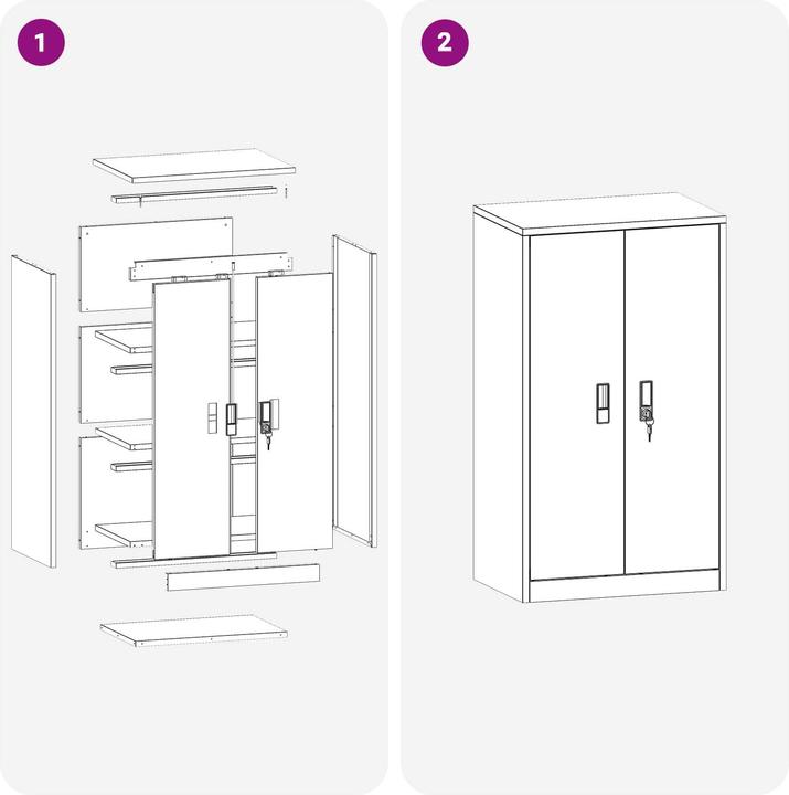 Actual product image vidaXL Aufbewahrungsschrank (40 x 60 x 105 cm)