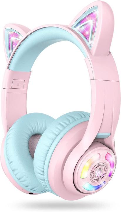 Produktbild Iclever Bluetooth-Kinderkopfhörer mit LED-Katzenohren
