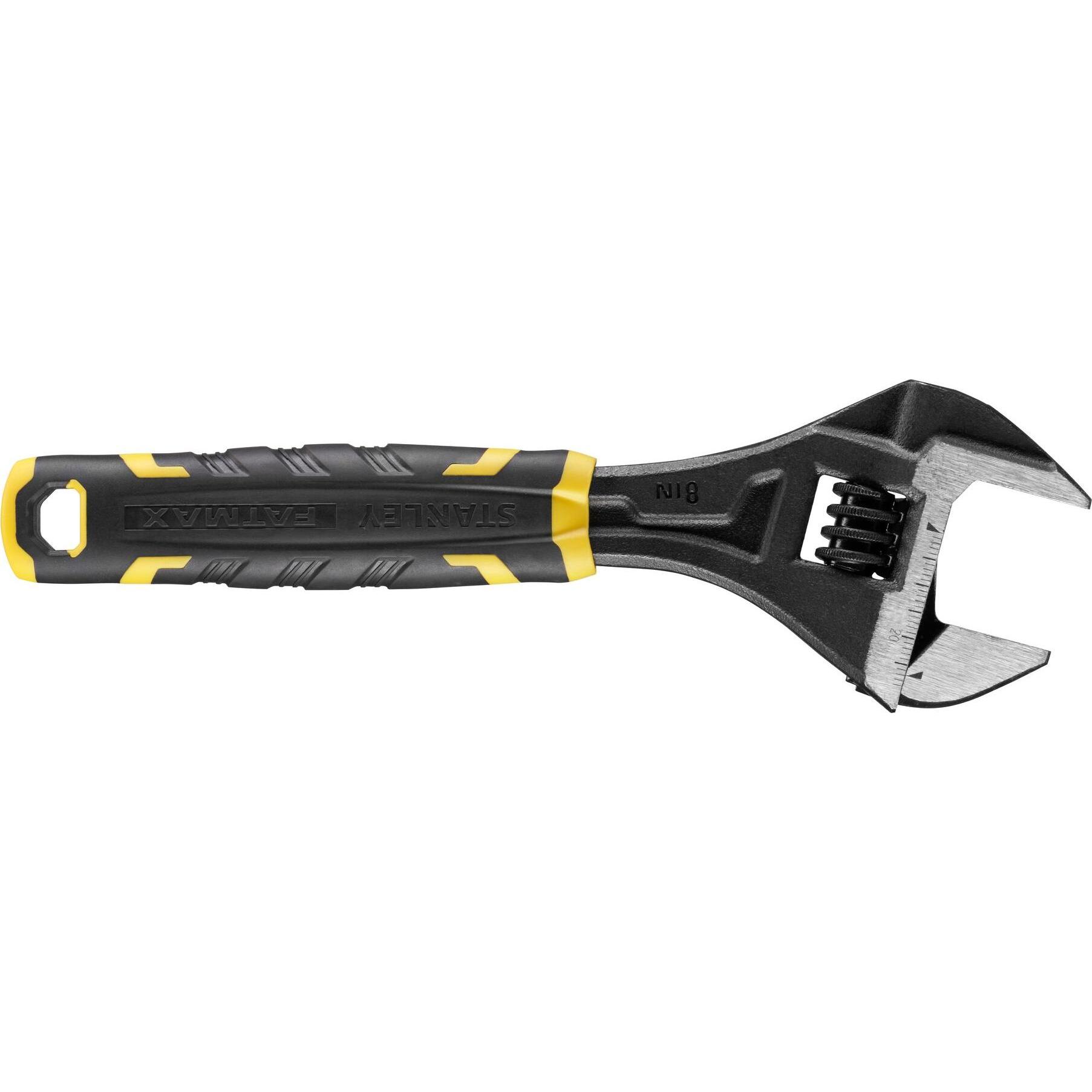 Stanley, Schraubenschlüssel, FATMAX Verstellbarer Rollgabelschlüssel 8 mit BiMaterial Griff für hohen Komfort und Kontro...