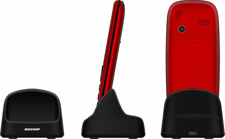 Actual product image MesMed Seniorenhandy Mescomp MT-166 Edgar Elegant SOS 4G Rot