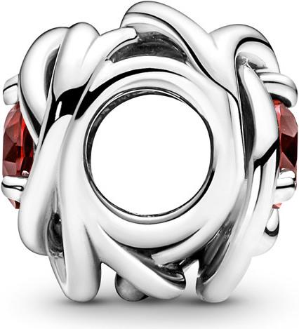 Produktbild Pandora Juli Geburtsstein Wahres Rot Ewigkeitskreis Charm (Sterling Silber 925)