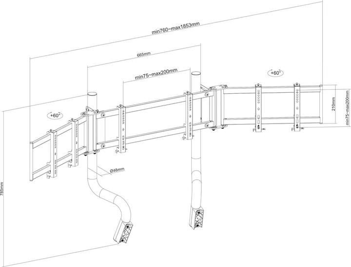 Image du produit Oplite Support triple écran GTR S3/S8