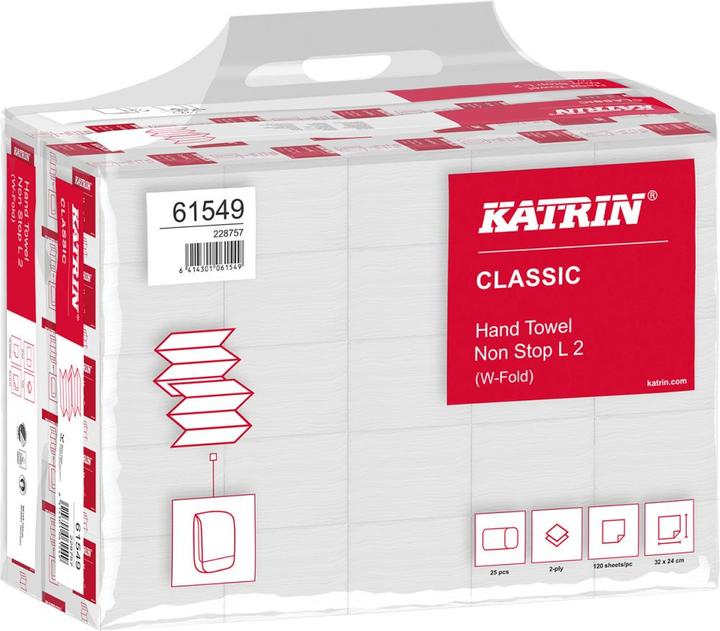 Actual product image Katrin Towels W-Fold Interfold Classic Non Stop L 2 (3000 x)