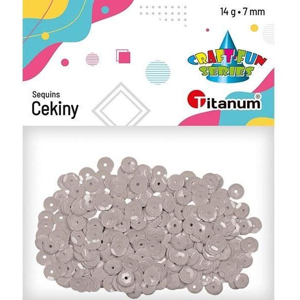 Titanum Pailletten 7mm rund pastell 14g hellgrau