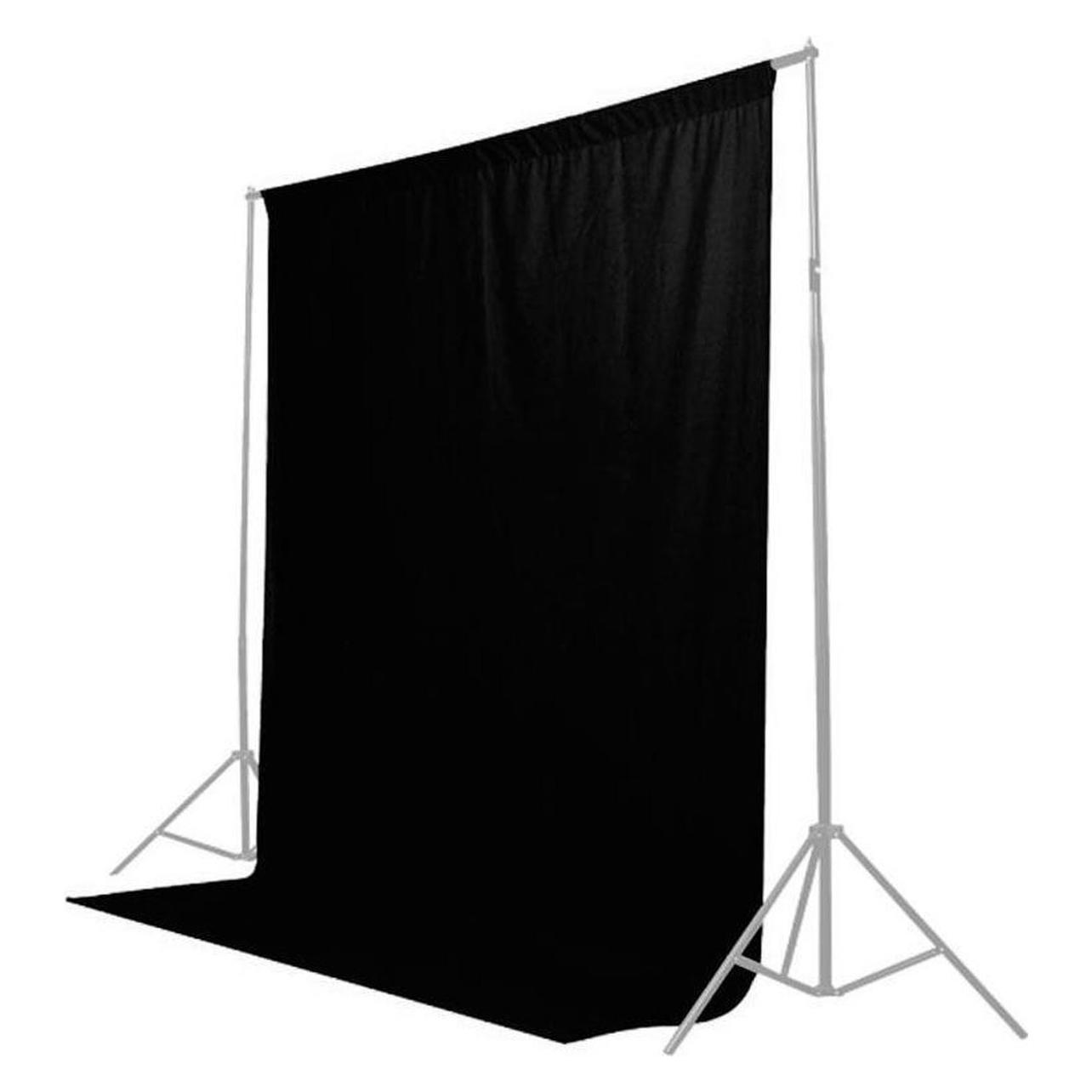 Caruba Achtergrondfolie 2x3m Zwart (200 cm, 300 cm), Achtergrondsystemen, Zwart