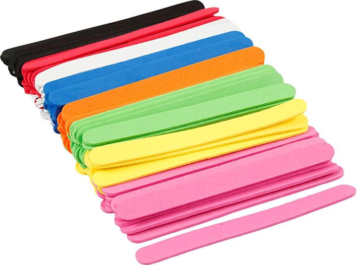 Creativ Company Foam rubber set popsicle sticks 120 pieces, Multicolor
