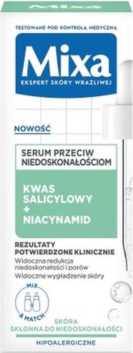 Produktbild Mixa Salicylic Acid + Niacinamide Anti-Imperfection Face Serum For Oily Skin 30Ml (30 ml)