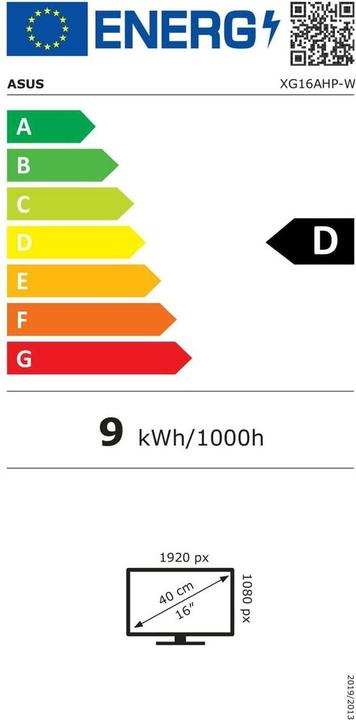 Energielabel ASUS Strix XG16AHP-W (1920 x 1080 Pixels, 15.60")