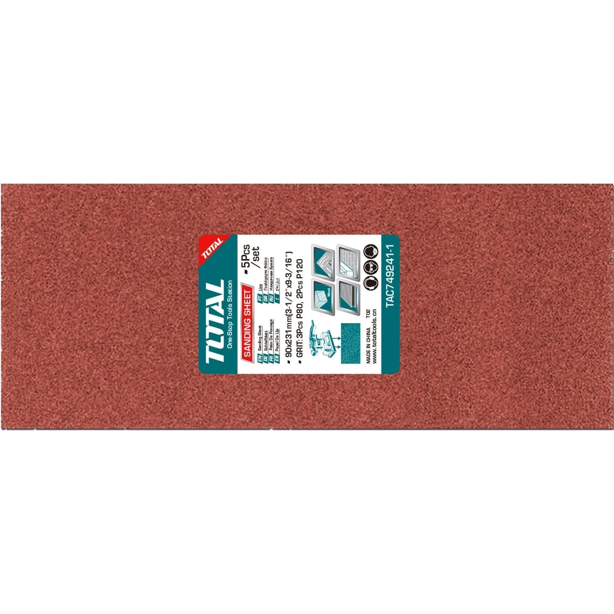 Total, Schleifmittel, Schleifpapier, 90x231mm