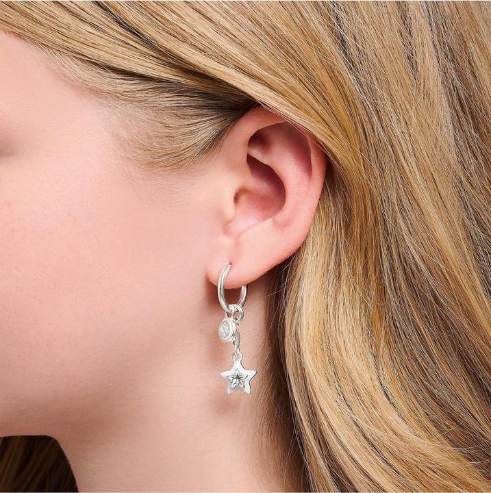 Image du produit Thomas Sabo Charm pendentif étoile avec pierres blanches et émail blanc à froid en argent (Émail, Argent 925)
