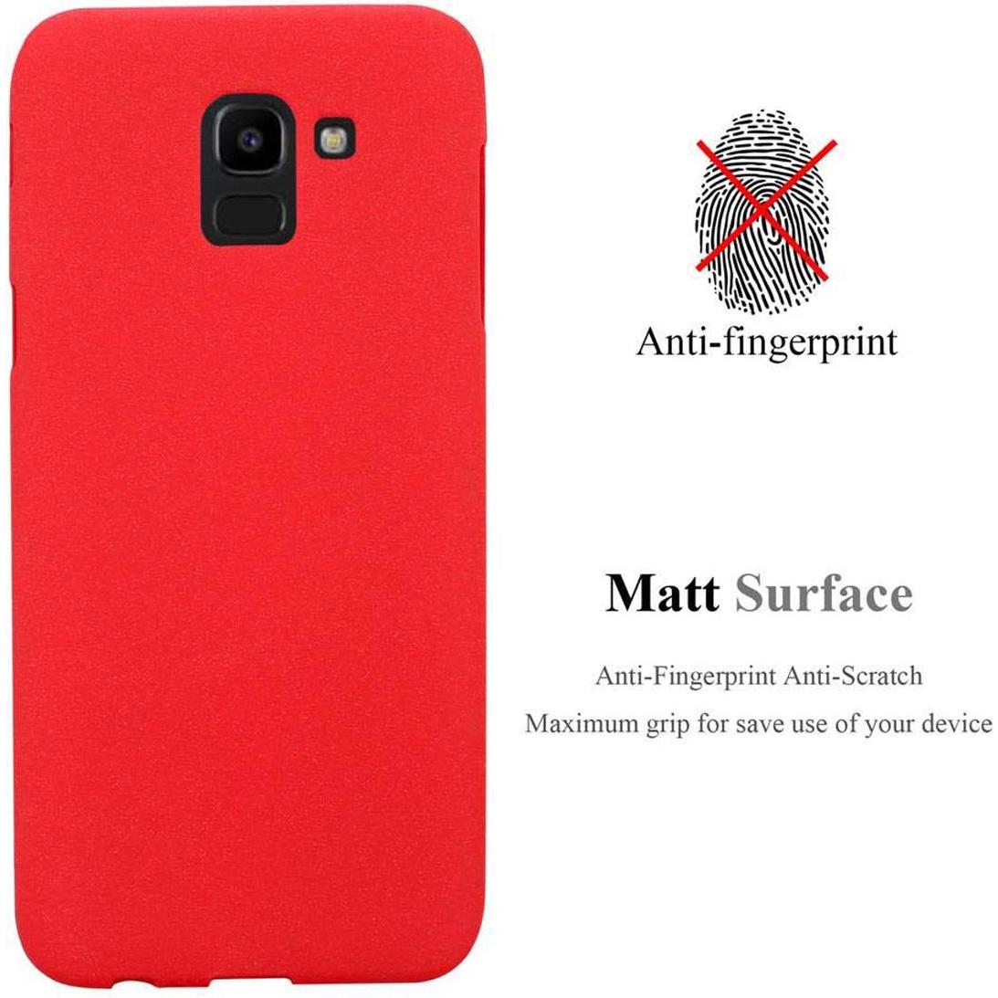 Thumbnail - Cadorabo TPU Frosted Cover (Samsung Galaxy J6 (2018)), Smartphone Hülle, Rot