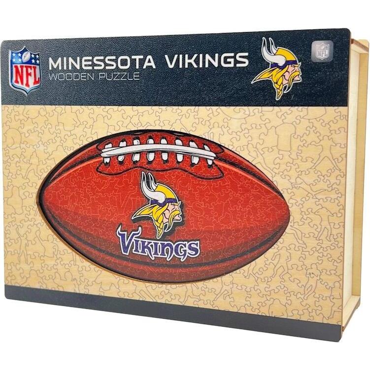 Iconic NFL - Minnesota Vikings – Football mit Logo - Holz Puzzle Grösse L (500 Teile) (500 Teile)