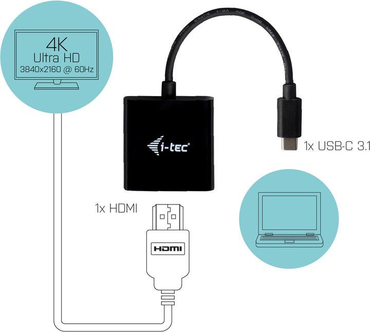 Produktbild i-tec USB Typ-C zu (HDMI, 5.40 cm)