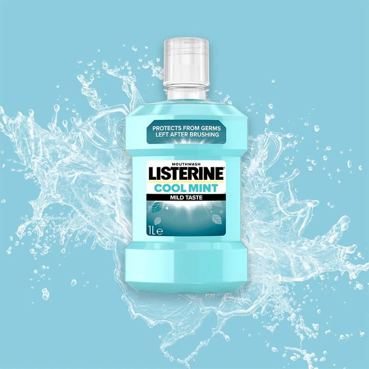 Actual product image Listerine Mouthwash Cool Mint Mild Mint (1000 ml, Mouthwash)