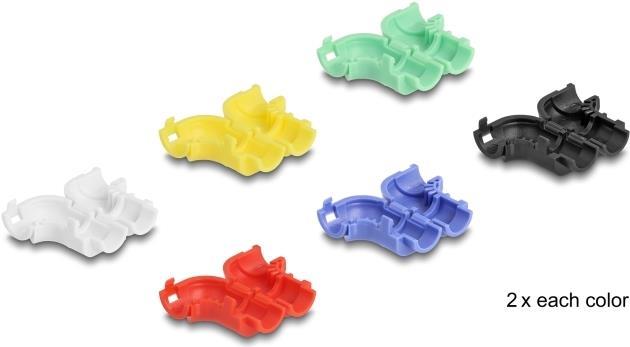 Produktbild Delock Kabel Clips zum Abwinkeln 12 Stück farblich sortiert