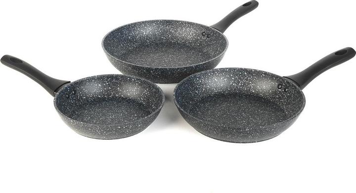 Immagine prodotto Salter BW11459BRMFOB Megastone Thermo Collar 3-Piece Frying Pan Set - 20/24/28cm (Set di pentole e padelle da cucina, Alluminio)