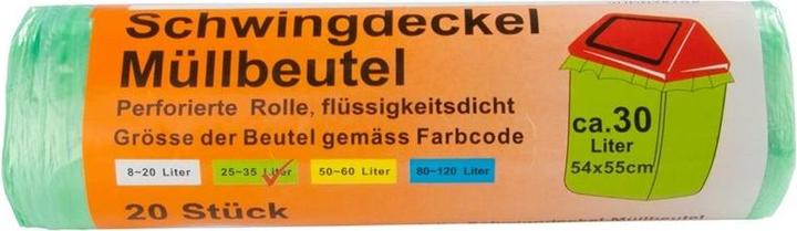 Produktbild Staples GARBAGE BAGS 20 PCS 30L GREEN (20x, 30 l)