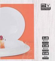 Actual product image La Mer tableware 18 pieces round opal temara md
