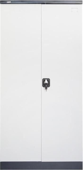 Jet-Line Stahlschrank Moskau dunkelgrau weiss (90 x 40 x 180 cm)