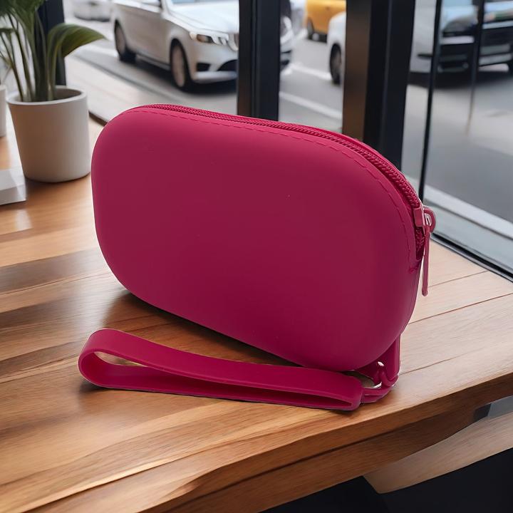 Actual product image Only-Bags.Store Ovale Silikontasche zur Aufbewahrung von kleinen Gegenständen wie Münzen, Bankkarten, Kopfhörern (1 l)