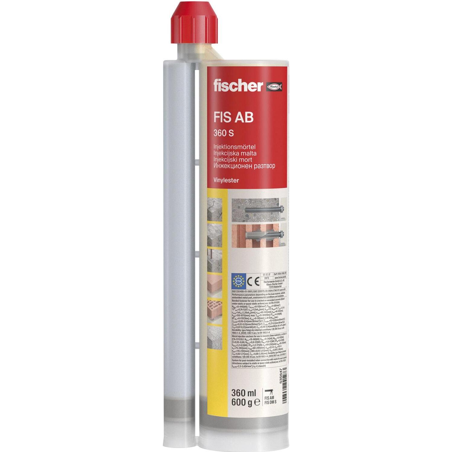 Fischer, Dübel, FIS AB 360 S Injektionsmörtel 360ml mit Bewertung für Beton und Mauer (1 Stk.)
