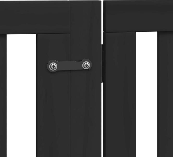 Produktbild vidaXL Hundetor mit Tür Faltbar Absperrgitter Hunde Schutzgitter 8-tlg. Holz (60 cm)