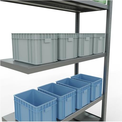 Immagine prodotto Schulte Lagertechnik MULTIplus250 sistema di alloggiamento aggiuntivo senza bulloni con bulloni di lunghezza