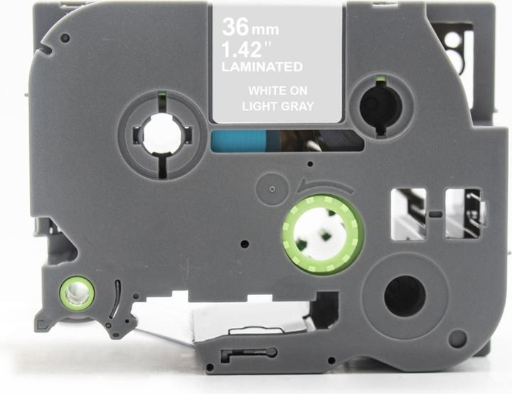 Produktbild Hermex Alternatives Etikettenband zu Brother TZe-MQL65 Beschriftungsband (3.60 cm, Grau, Weiss)