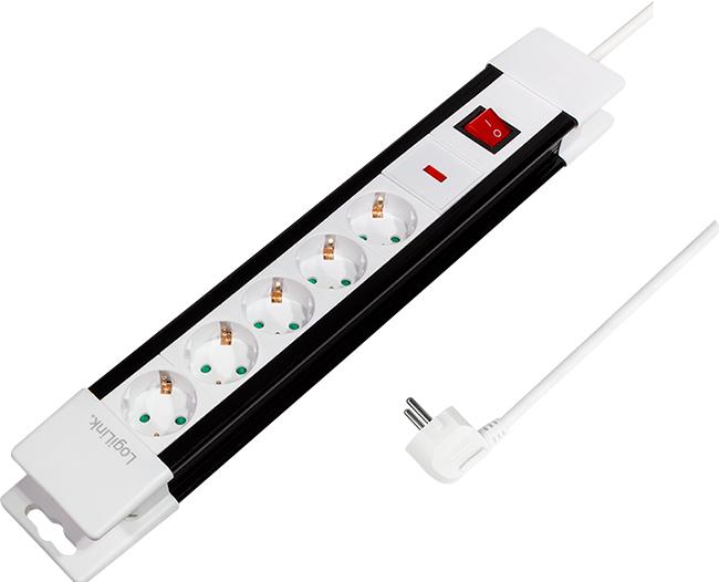 Actual product image LogiLink socket strip (5x, CEE 7/3, 3 m)