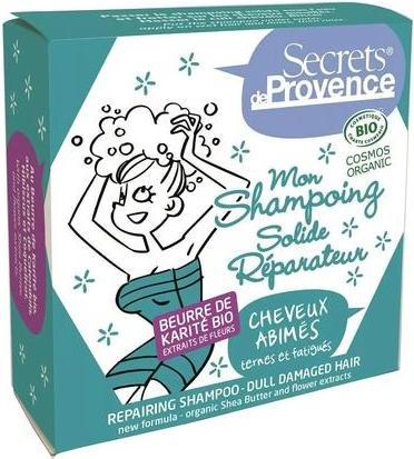 Actual product image Secrets de Provence Solid Repair Organic Shampoo Shea Butter & Flowers - 85g - (Solid shampoo, 85 g)