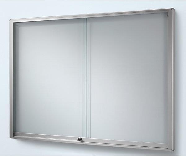 Image du produit eurokraft pro Vitrine, cadre aluminium, portes coulissantes (Tableau d'affichage, Tableau magnétique, 133 x 97 cm)