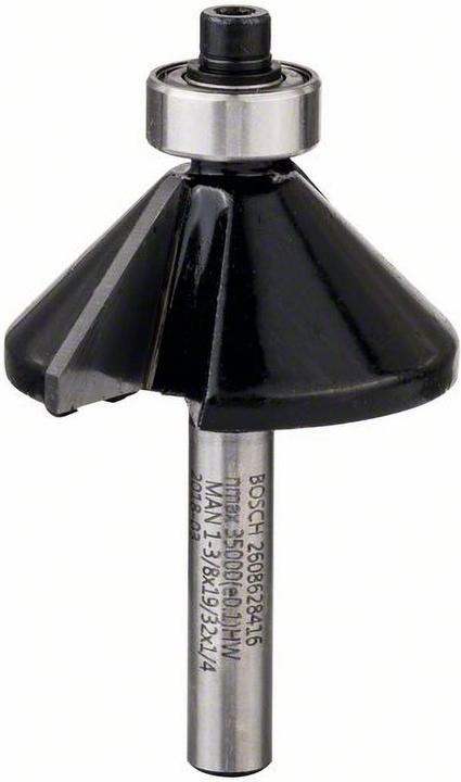 Produktbild Bosch Professional Zubehör Fasefräser, 1/4-Zoll, D1 34,9 mm, B 13 mm, L 14,7 mm, G 56 mm, 45°