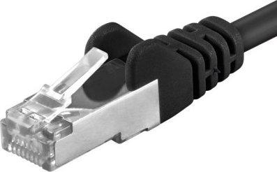 Actual product image PremiumCord Patch cable S-FTP Cat6a cerna networking cable Black SF/UTP (S-FTP) (S/FTP, CAT6a, 10 m)