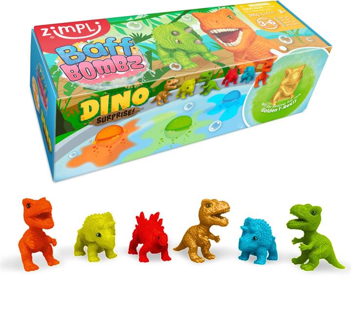 Actual product image Zimpli Kids 3x Baff Bombz Surprise Collectible Dinosaur Bath Bomb (Bath bombs)