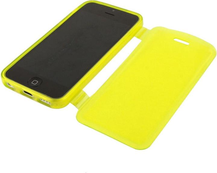 Actual product image König Design Mobile phone case flip landscape for mobile iPhone 5c yellow (Apple iPhone 5c)