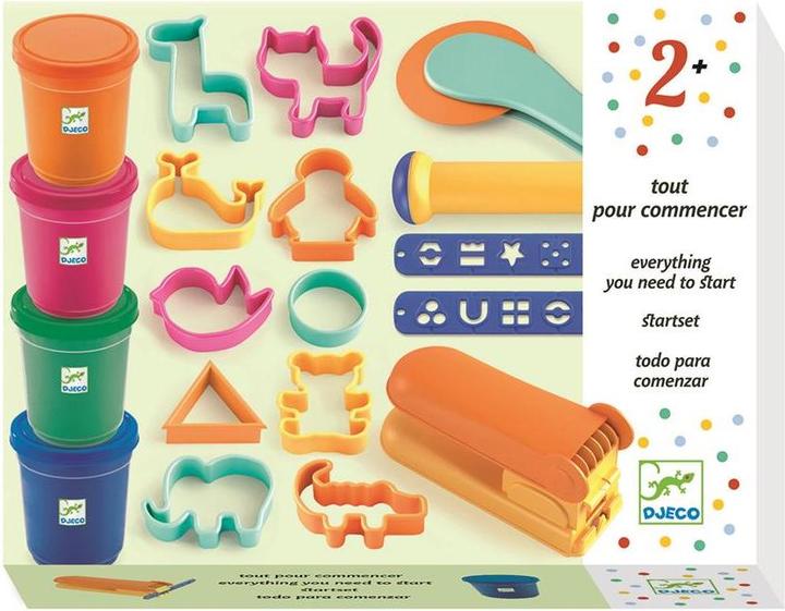 Immagine prodotto Djeco Set iniziale di plastilina (4 colori, 17 strumenti)