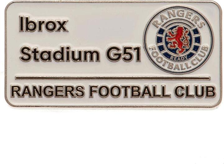 Produktbild Rangers FC Strassenschild Abzeichen Metall