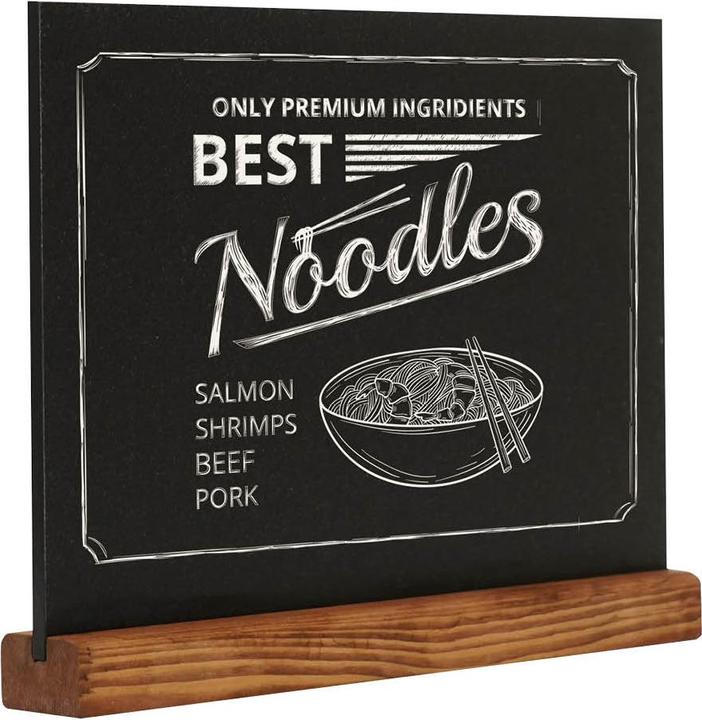 Image du produit Europel Tableau à craies Présentoir de table, DIN A4 paysage, naturel