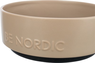 Actual product image Trixie Be Nordic Voerbak Hond Keramiek/ Rubber Taupe (1.20 l)