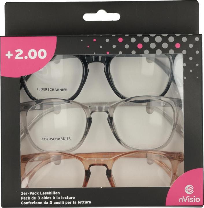 Produktbild Trisa Lesebrille 3er Set +2,0 (+2)