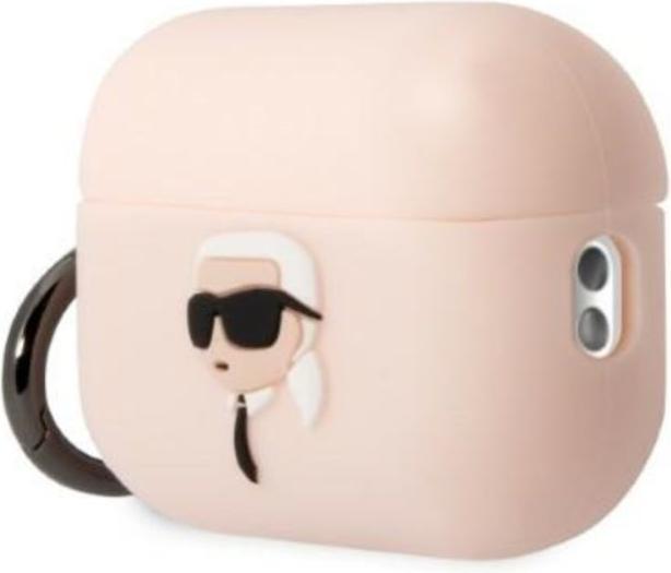 Image du produit Karl Lagerfeld KLAP2RUNIKP AirPods Pro 2 housse rose/rose Silicone Karl Head 3D (Manchon pour casque d'écoute)