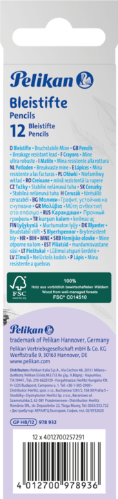 Image du produit Pelikan Crayon Degré de dureté HB (HB, 12 x)