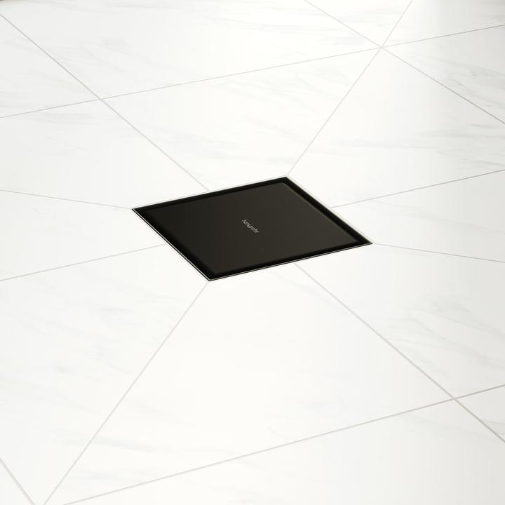 Produktbild hansgrohe HG Punktablauf RainDrain Point Komplettset 150x150mm mattschwarz (150 mm)