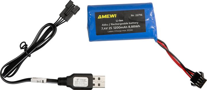 Image du produit Amewi Mercedes-Benz Arocs Kranwagen mit Kipper 8x4/4 4WD 1:18 RTR