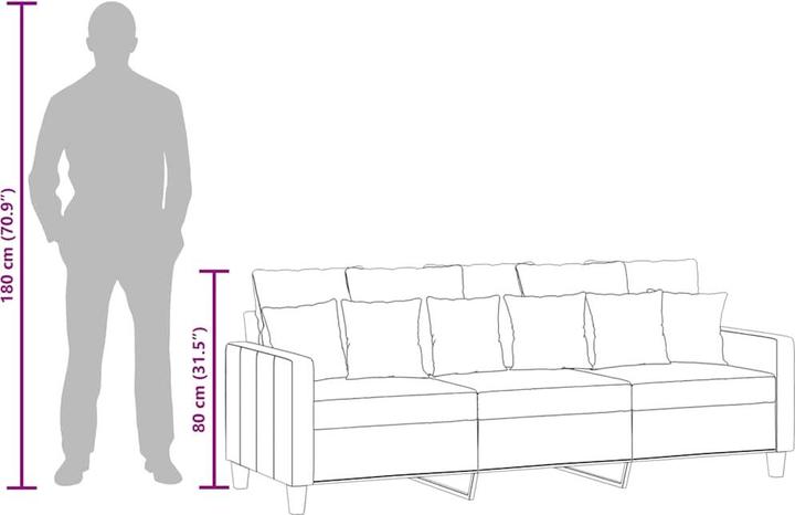 Actual product image vidaXL 3-Sitzer-Sofa (3-seater)