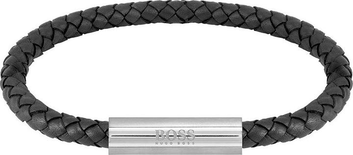 Produktbild Hugo Boss Knitted leather bracelet for men 1580152 (19.50 cm, Leder, Edelstahl)