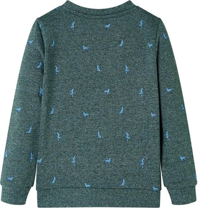 Produktbild VidaXL Kinder-Sweatshirt Dunkelgrün Melange 92,Material: 50 (92)