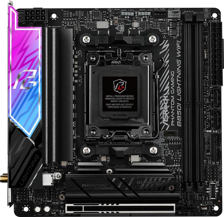 Produktbild AsRock Phantom Gaming B850I Lightning WiFi (AM5, AMD B850, Mini-ITX)
